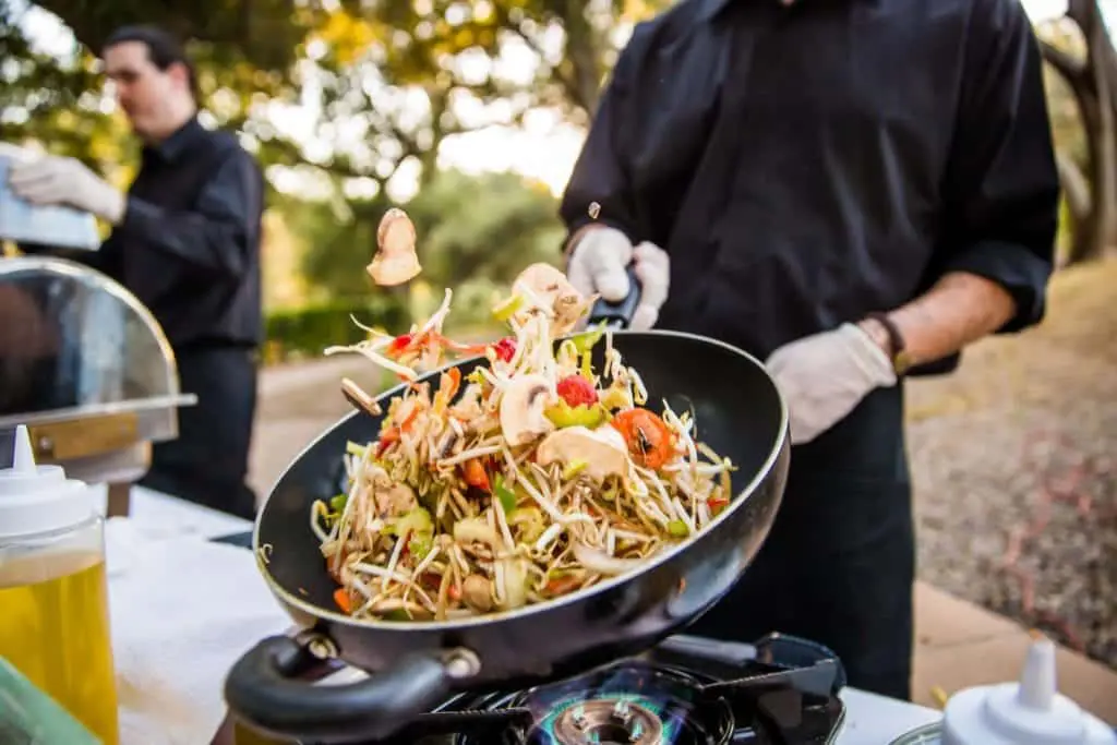 example of food being prepared well when you hire a professional caterer