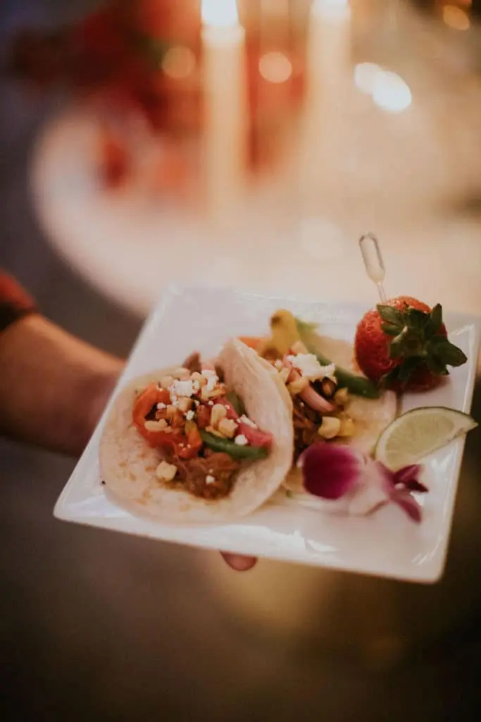Small Plate Station Meal of our carne asada tacos.