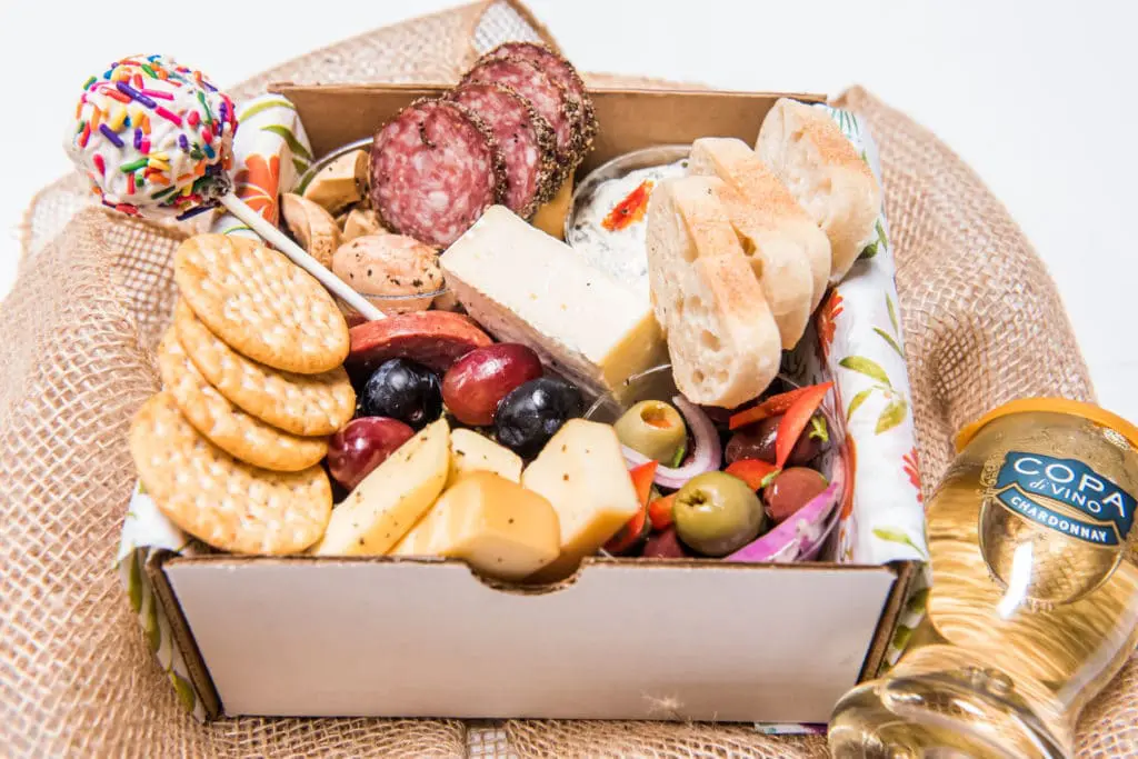 Distance Party To-Go Box, "Toasting"