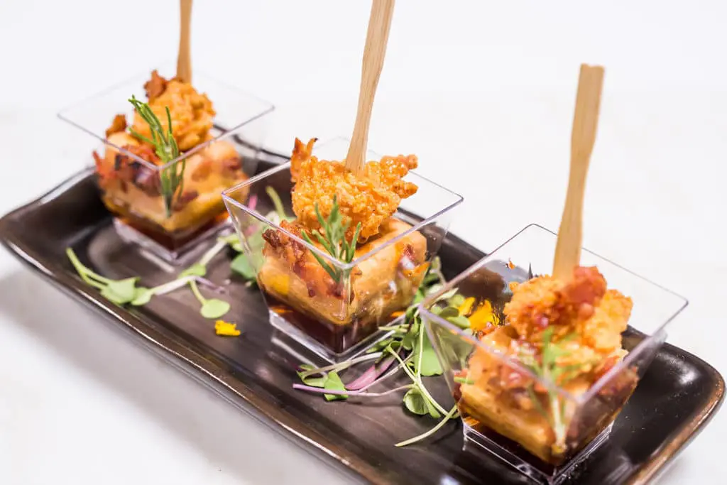 Chicken and Waffle Skewers