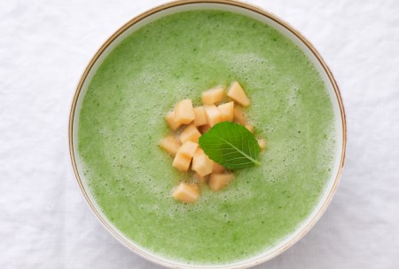 cold melon cucumber soup