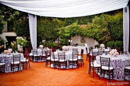 Darlington House reception dinner service in the flower garden