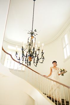 Darlington House spiral staircase in the La Jolla venue entry