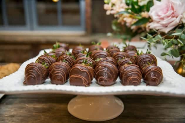 chocolate covered strawberries for corporate holiday party catering